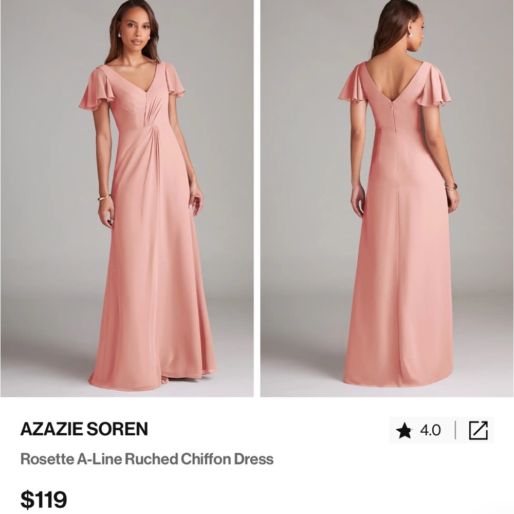 Azazie Soren Rosette Bridesmaid Dress